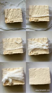 pressed tofu - wrapping