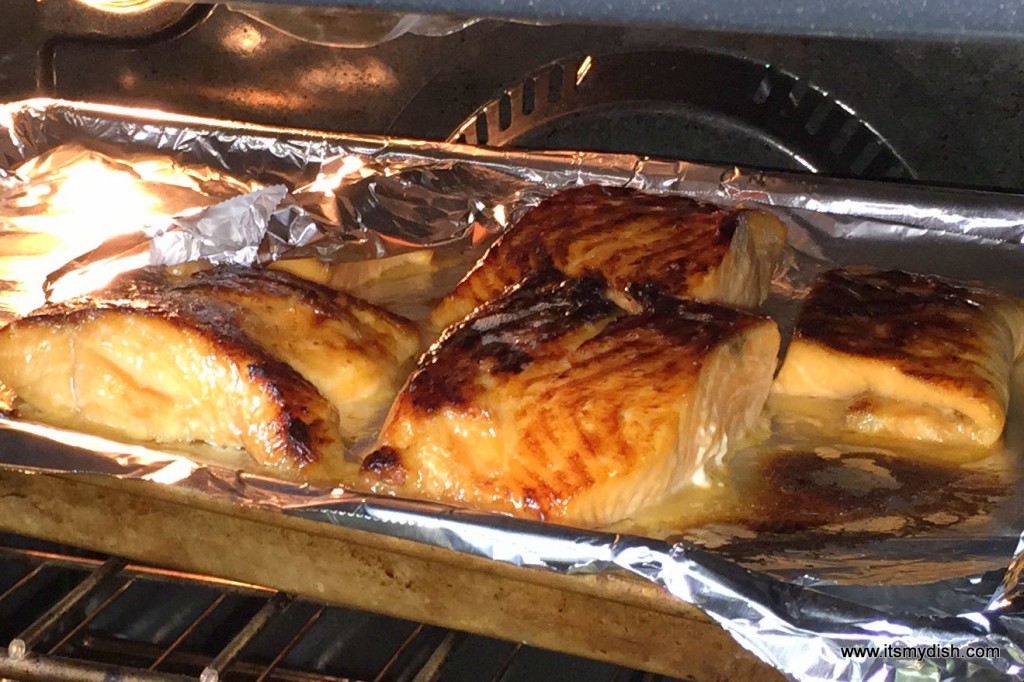 miso-salmon - in the oven