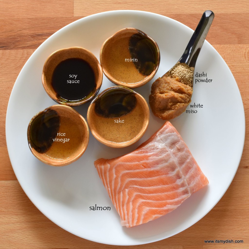 miso-salmon - ingredients