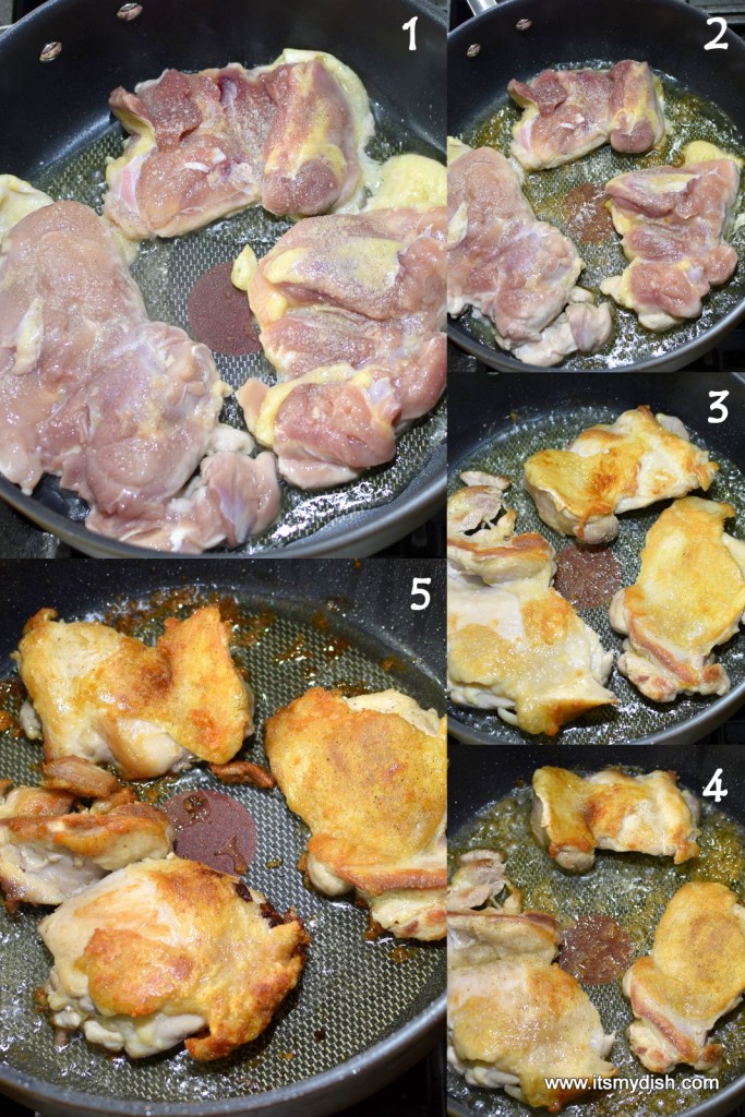 ponzu-chicken - cooking