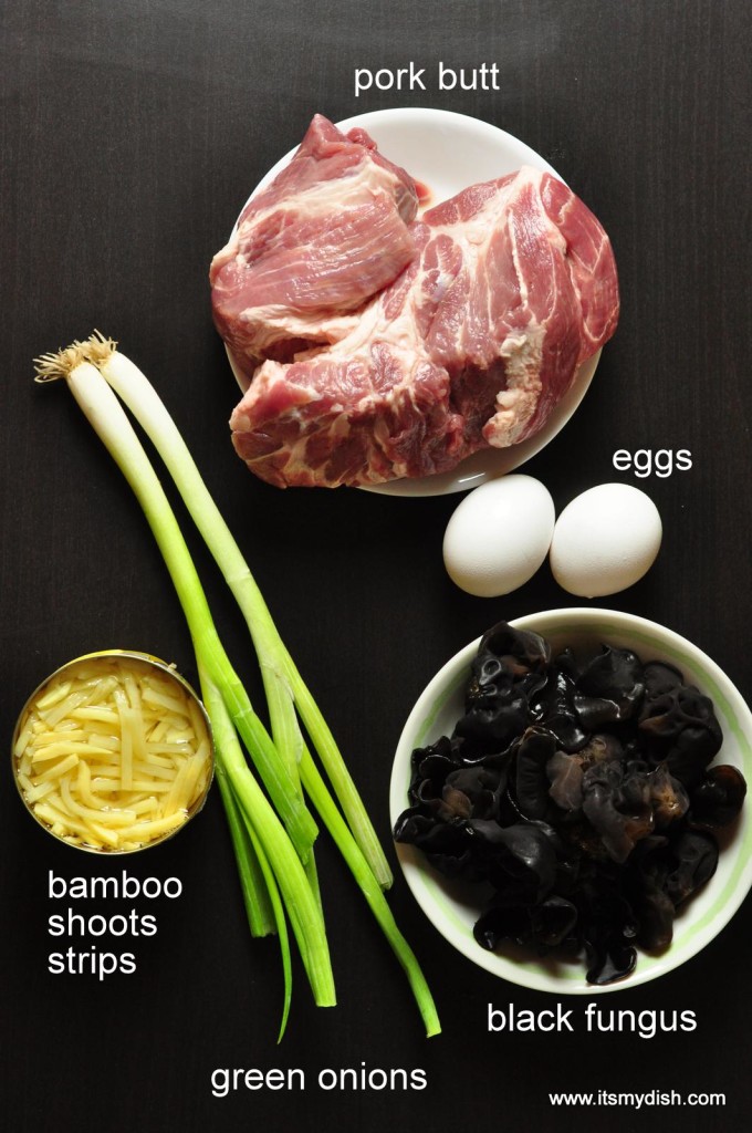 Mu Shu Pork - ingredients