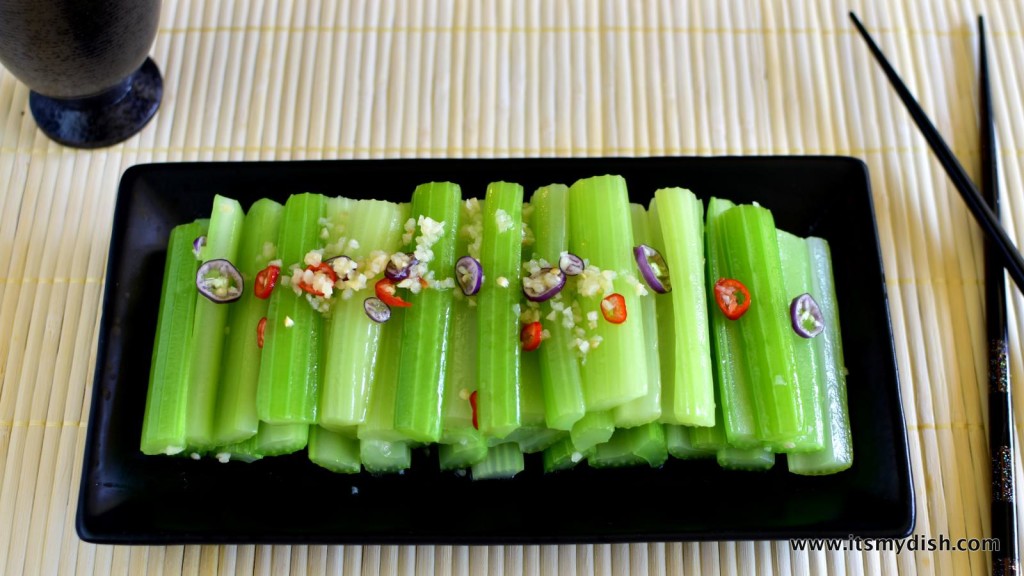 Sichuan celery salad - plated