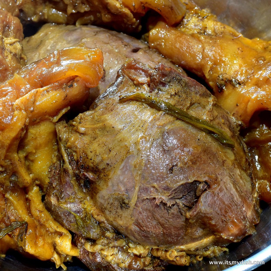 braised beef shank - cooked