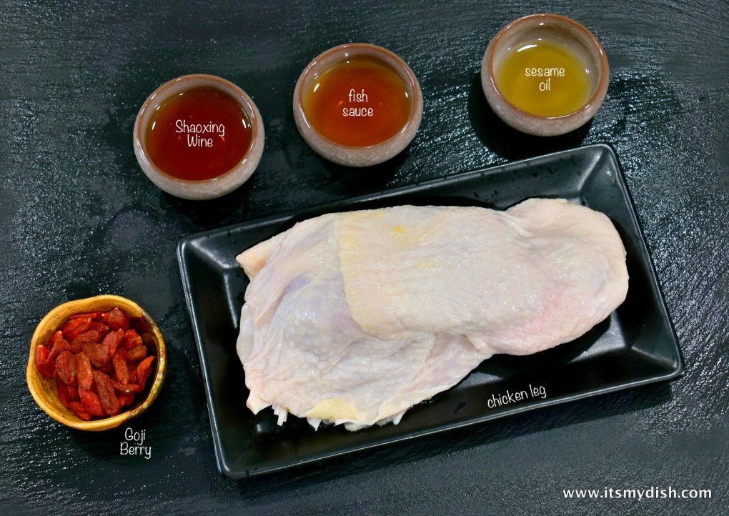 drunken chicken - ingredients