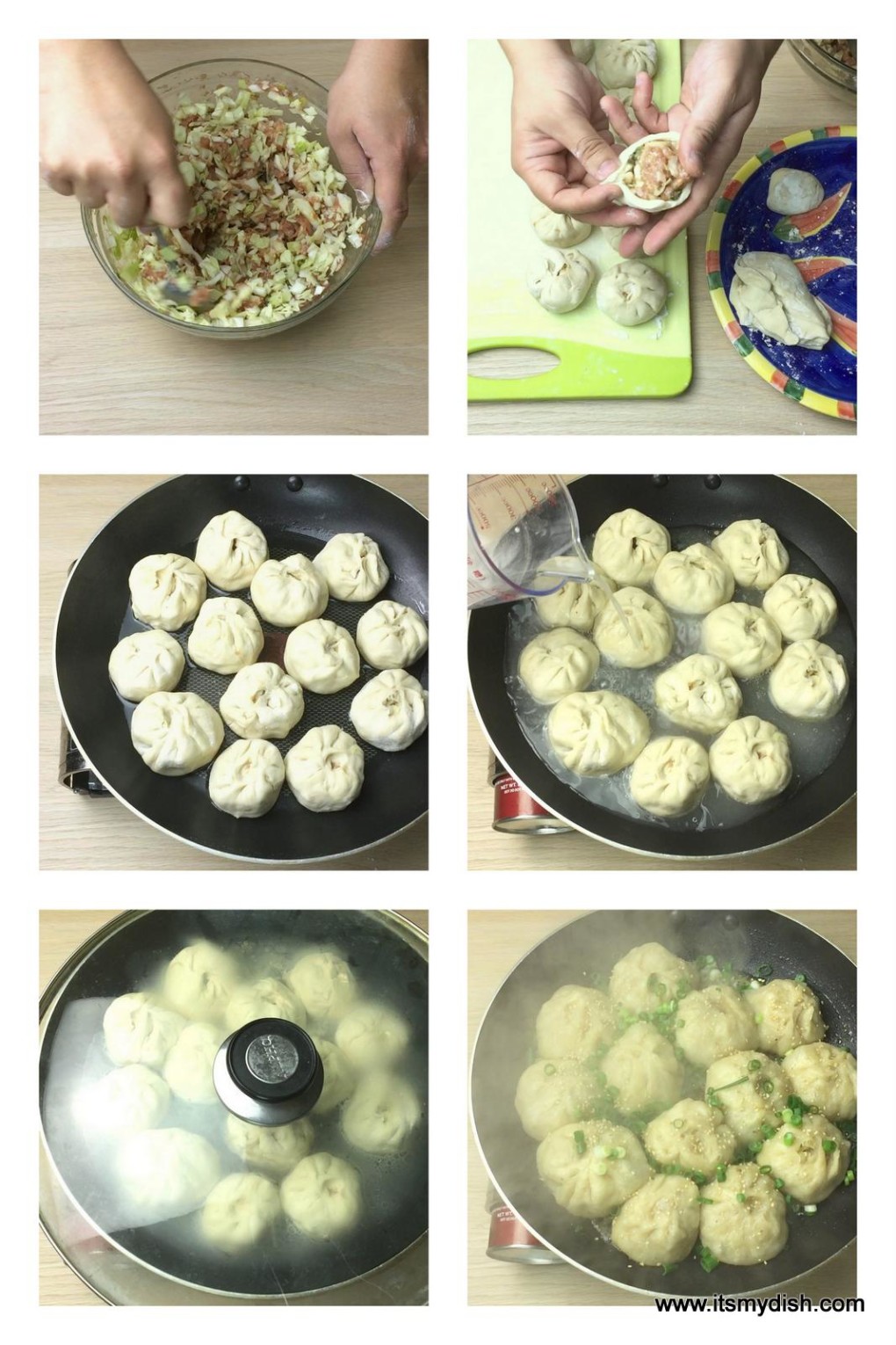 pan fried bun - make