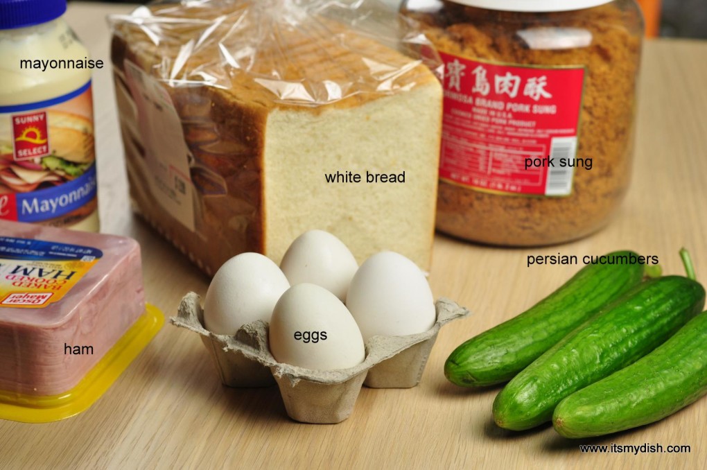 Taiwanese breakfast sandwich - ingredients