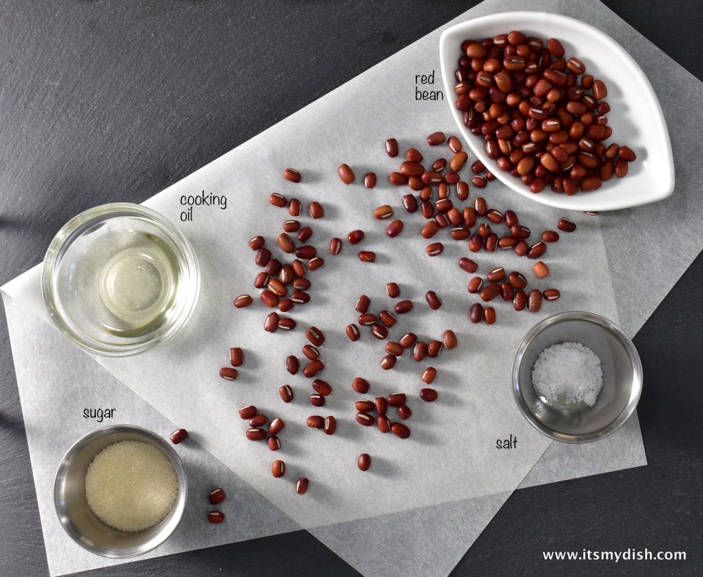 red bean paste - ingredients